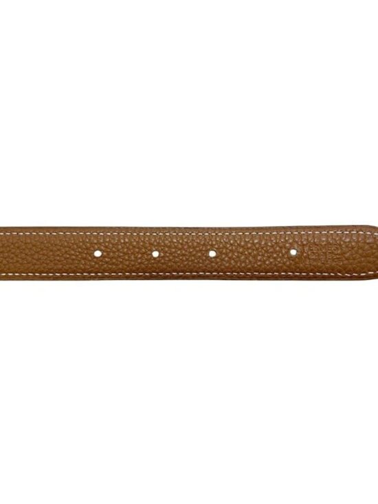 Hermes Belt Only Black Brown Gold Waist 76 cm Leather Box Calf Taurillon main image 8